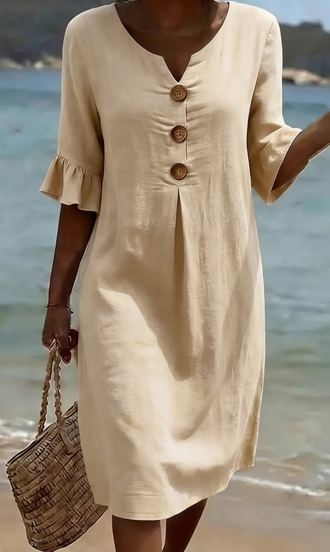 Contrina - Cotton Linen Summer Dress 6