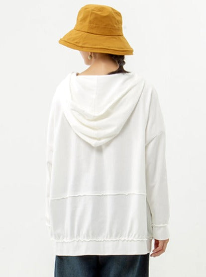 Women's Hooded Sweatshirt | Plant Print & Front Pocket 4