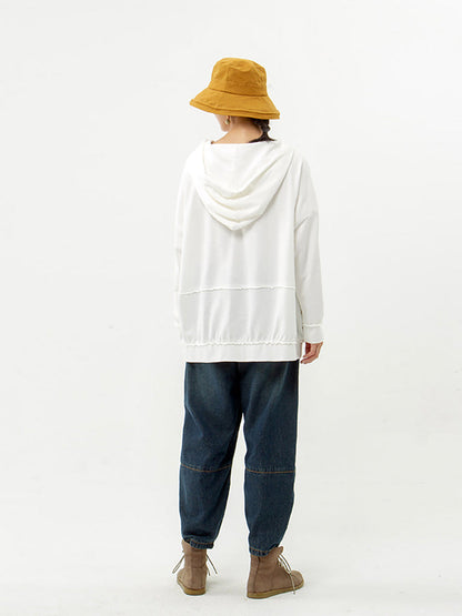 Women's Hooded Sweatshirt | Plant Print & Front Pocket 7
