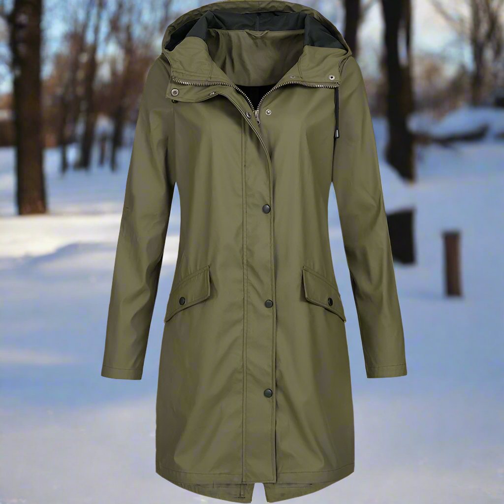 Daisy | Mid-Thigh Weatherproof Rain Jacket with Hood 1