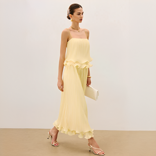 Daphne - Chic Pleated Skirt Outfit 0