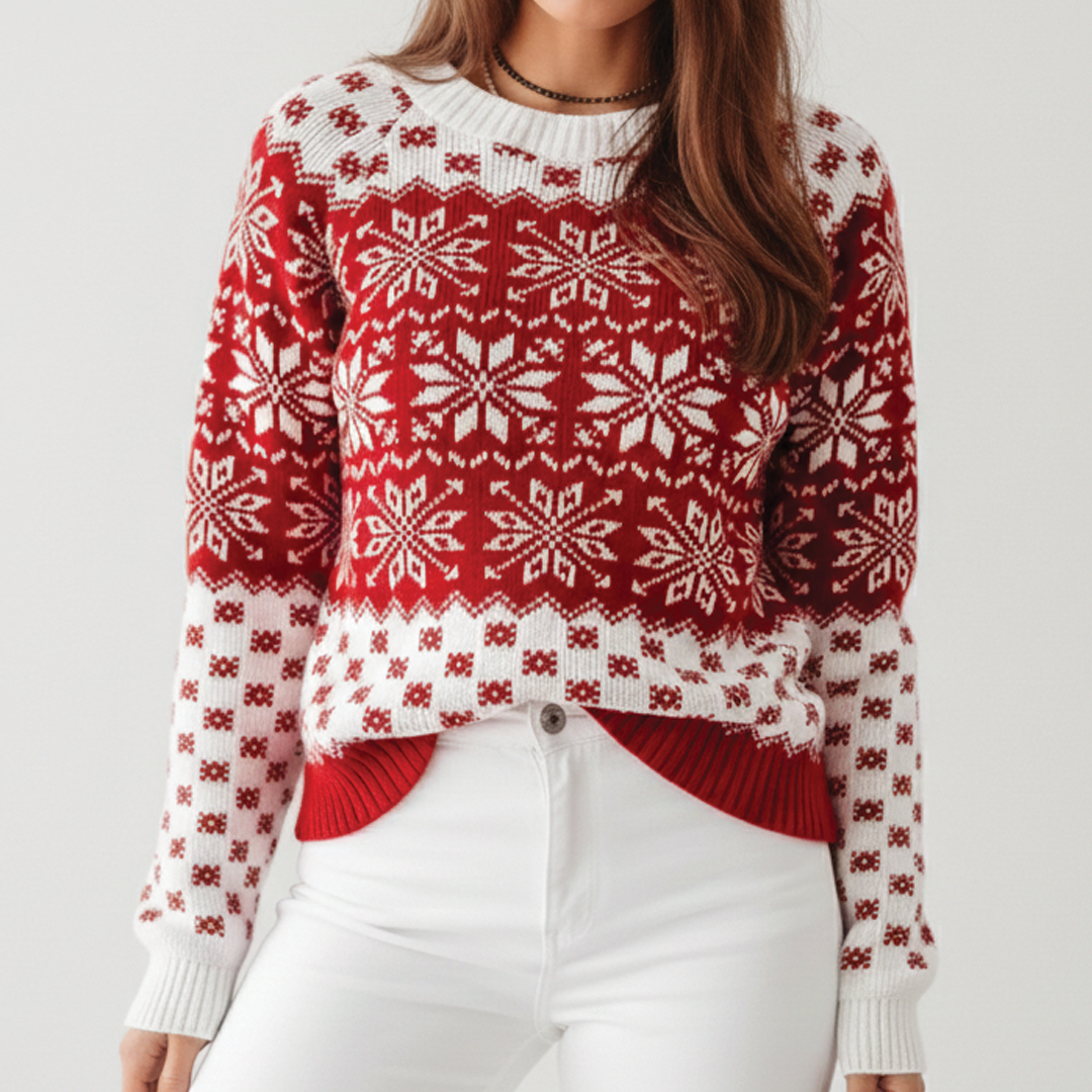 Women's Christmas Sweater | Snowflake Pattern & Cosy Fit 5
