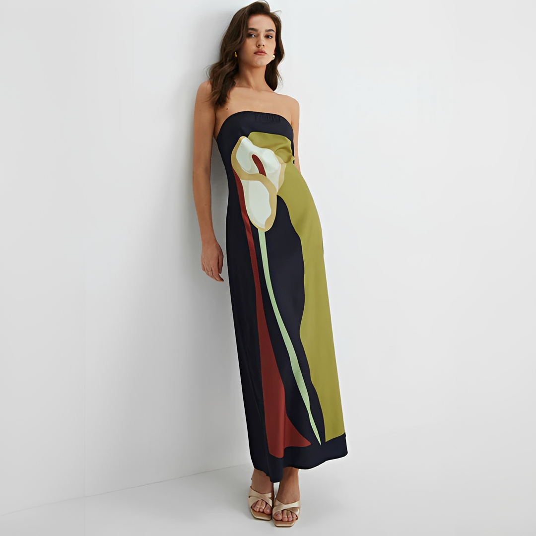 Delaney - Stylish Floral Tube Top Dress 2