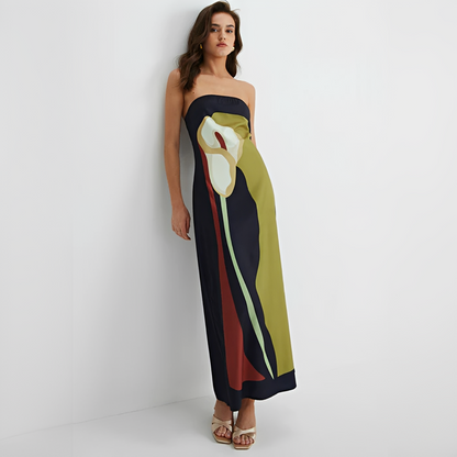 Delaney - Stylish Floral Tube Top Dress 2