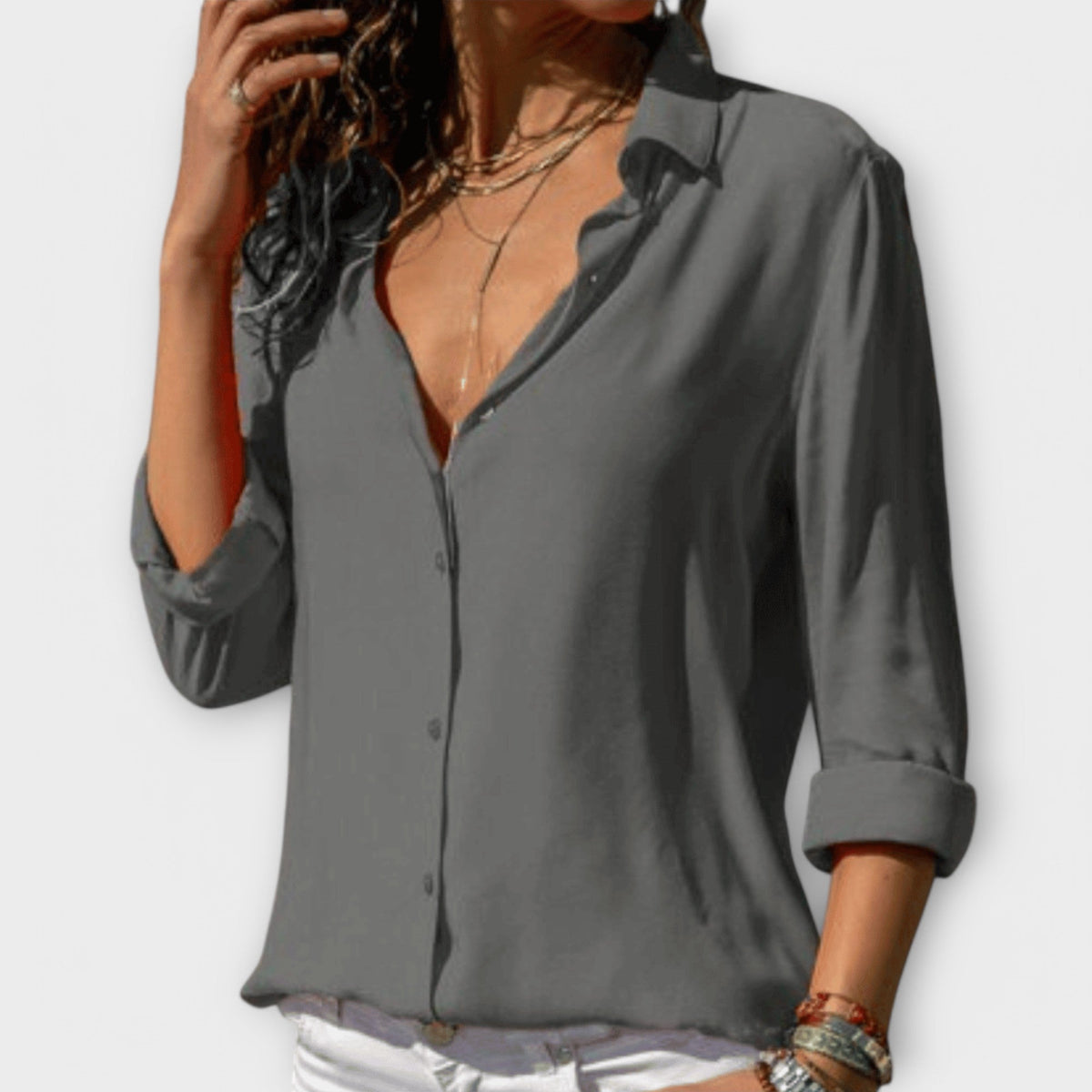 Women's Button-Up Blouse | Relaxed Fit & All-Day Comfort 3