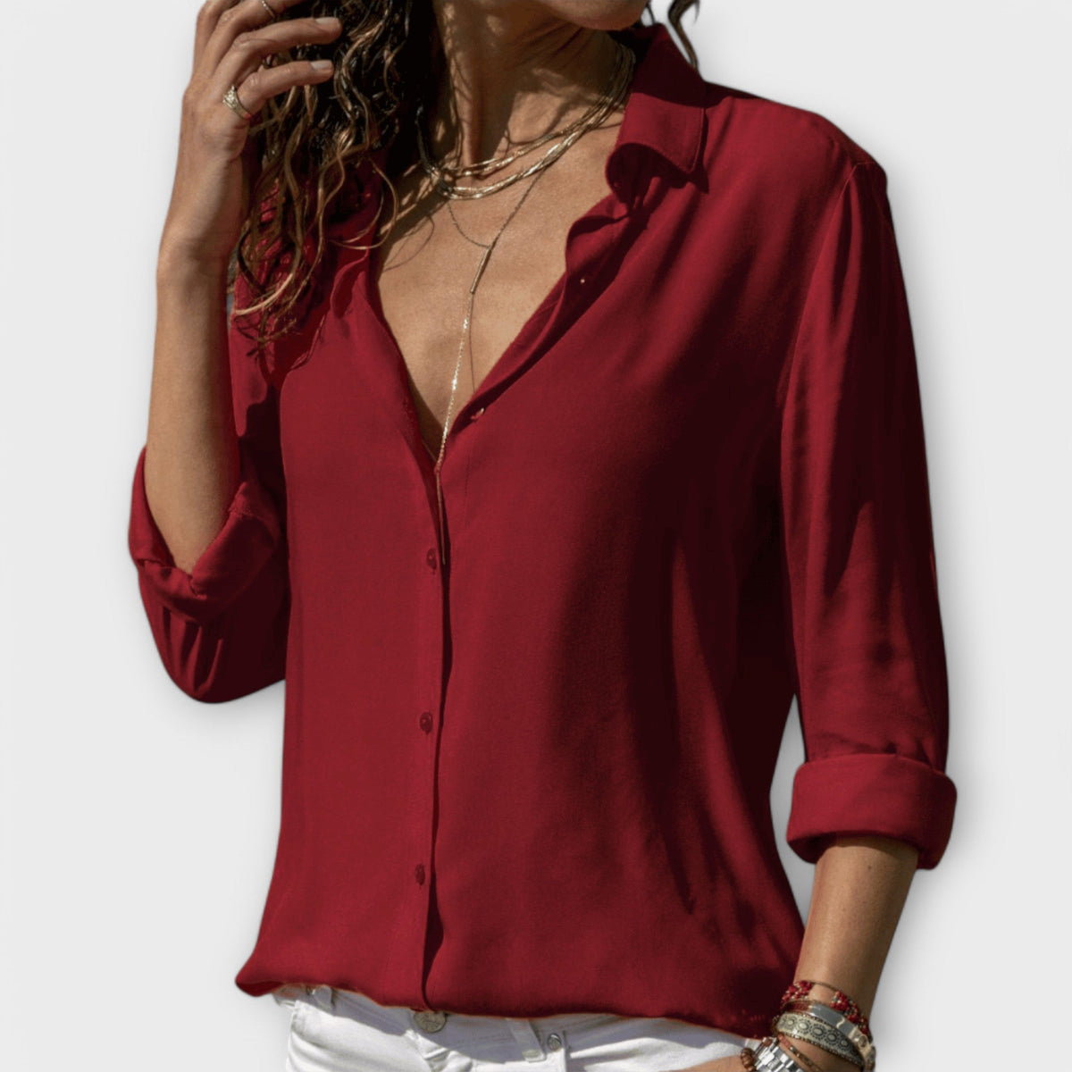 Women's Button-Up Blouse | Relaxed Fit & All-Day Comfort 4