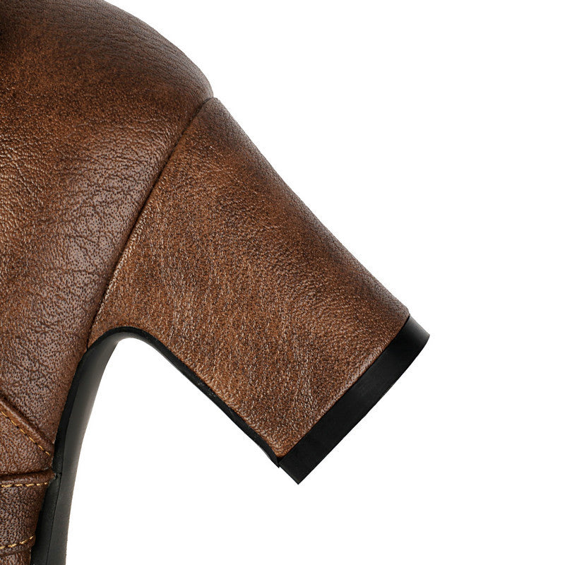 Women's Buckle Boots | Slouched Shaft & Vintage Rope Tie Detail 5