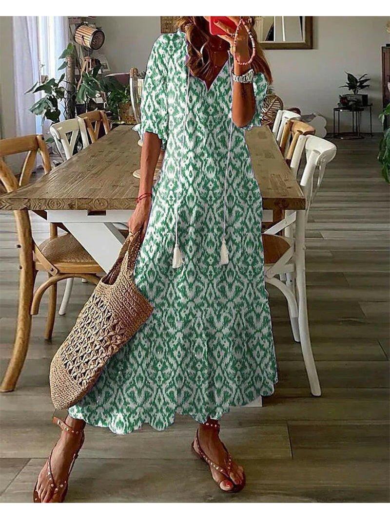 Dianna - Boho Tummy Coverage Dress 1