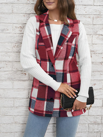 Drunelle | Elegant Tailored Check Waistcoat 7