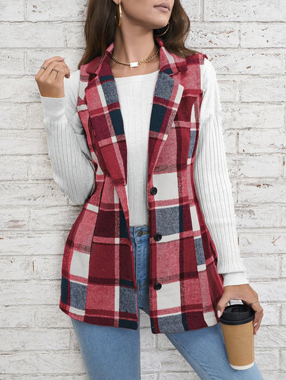 Drunelle | Elegant Tailored Check Waistcoat 8
