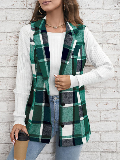 Drunelle | Elegant Tailored Check Waistcoat 9