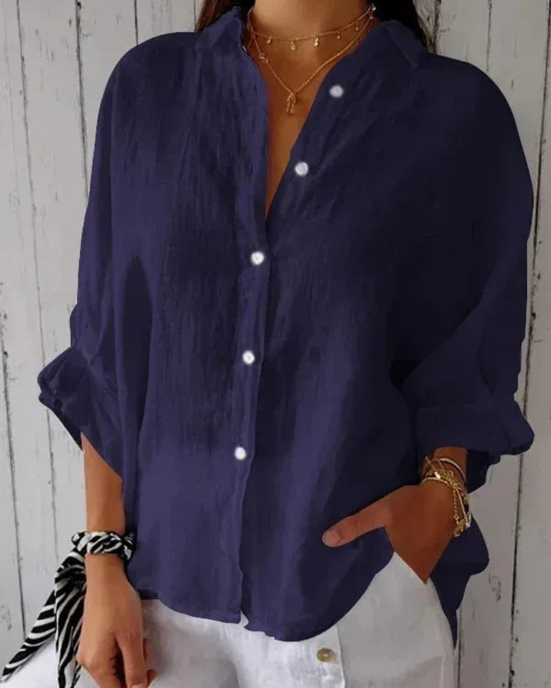 Elarisa - Womens Long Sleeve Button Blouse 10
