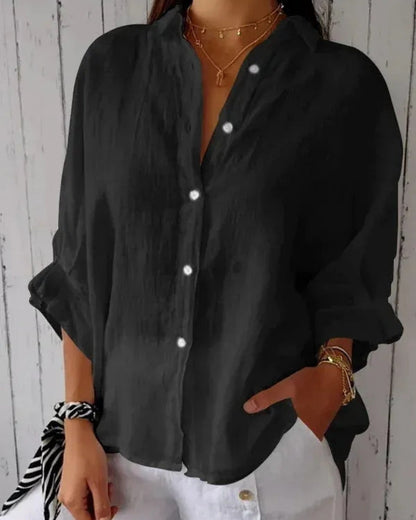 Elarisa - Womens Long Sleeve Button Blouse 2