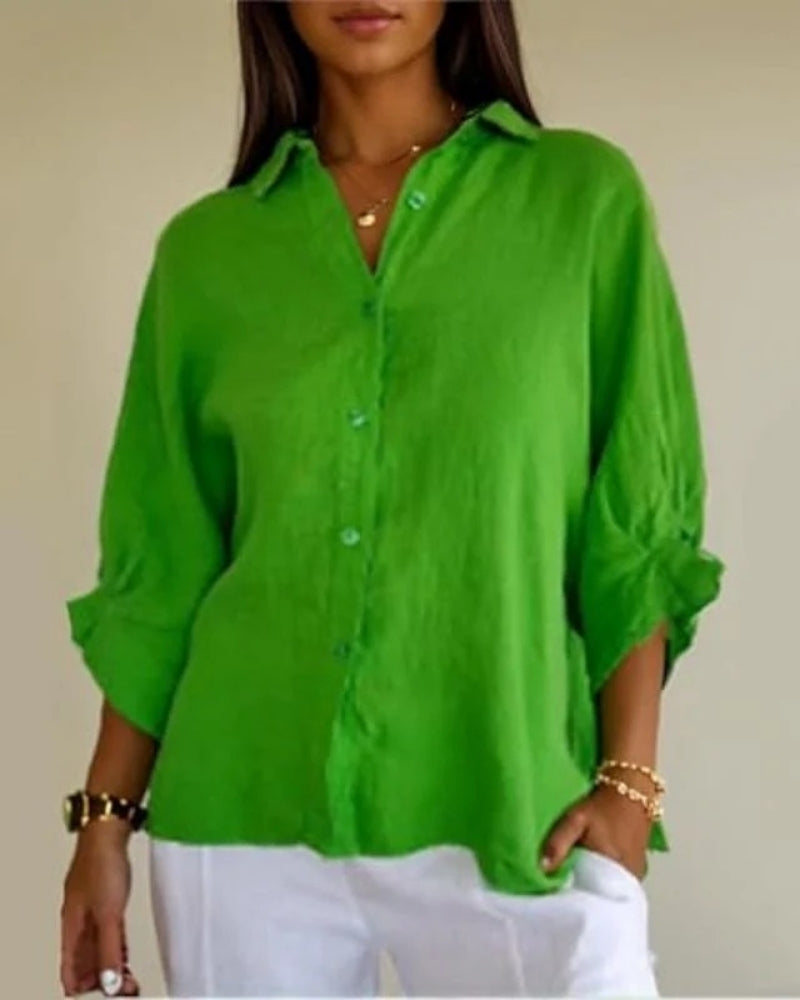 Elarisa - Womens Long Sleeve Button Blouse 3