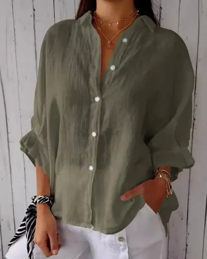 Elarisa - Womens Long Sleeve Button Blouse 4
