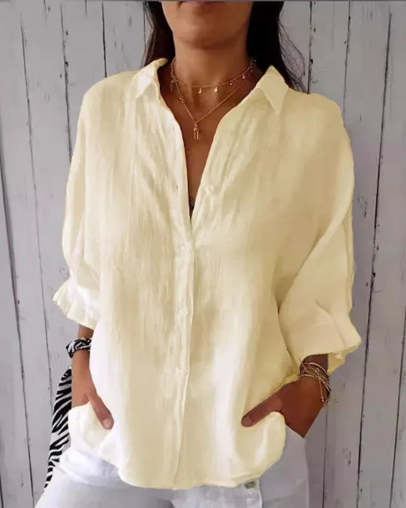 Elarisa - Womens Long Sleeve Button Blouse 5