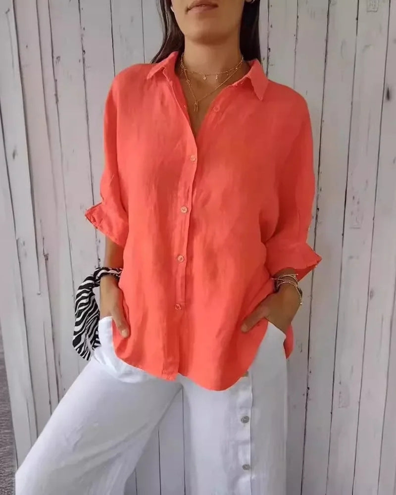 Elarisa - Womens Long Sleeve Button Blouse 6