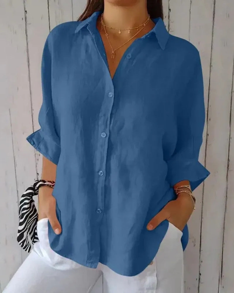 Elarisa - Womens Long Sleeve Button Blouse 8