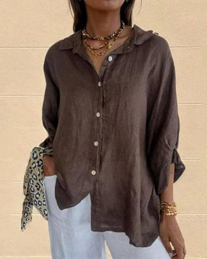 Elarisa - Womens Long Sleeve Button Blouse 9