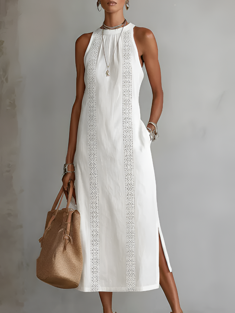 Elena | Lightweight & Sophisticated Linen-Blend Midi Dress 0