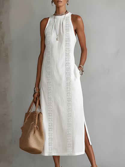 Elena | Lightweight & Sophisticated Linen-Blend Midi Dress 0