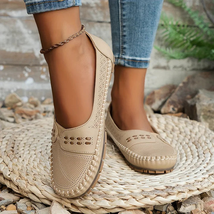 Ella | Women’s Orthopedic Perforated Slip On Loafers 1