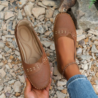 Ella | Women’s Orthopedic Perforated Slip On Loafers 4