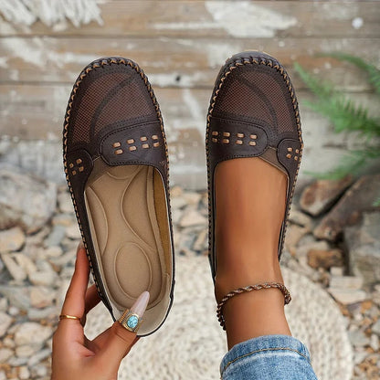 Ella | Women’s Orthopedic Perforated Slip On Loafers 7