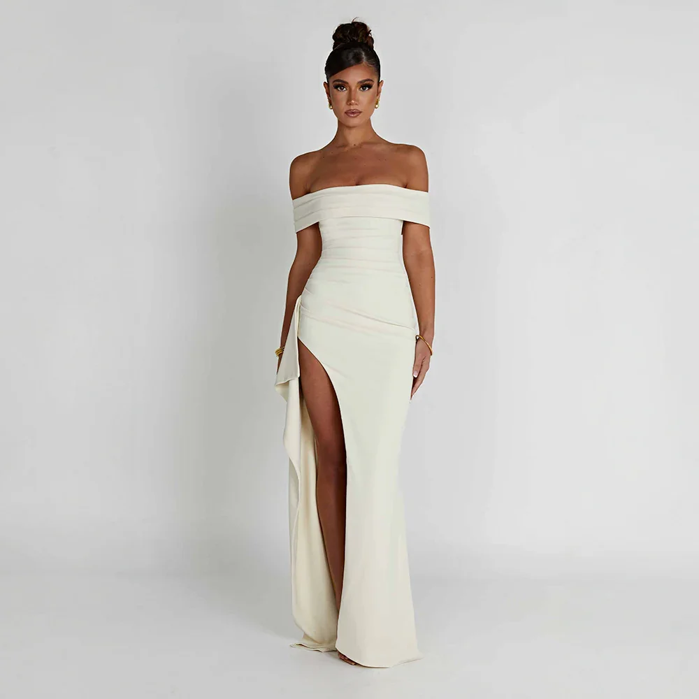 Élodira – Off Shoulder Maxi Dress With Split 3