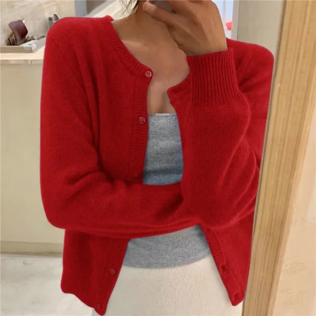 Elowen | Soft Knit Relaxed-Fit Button-Front Cardigan 7