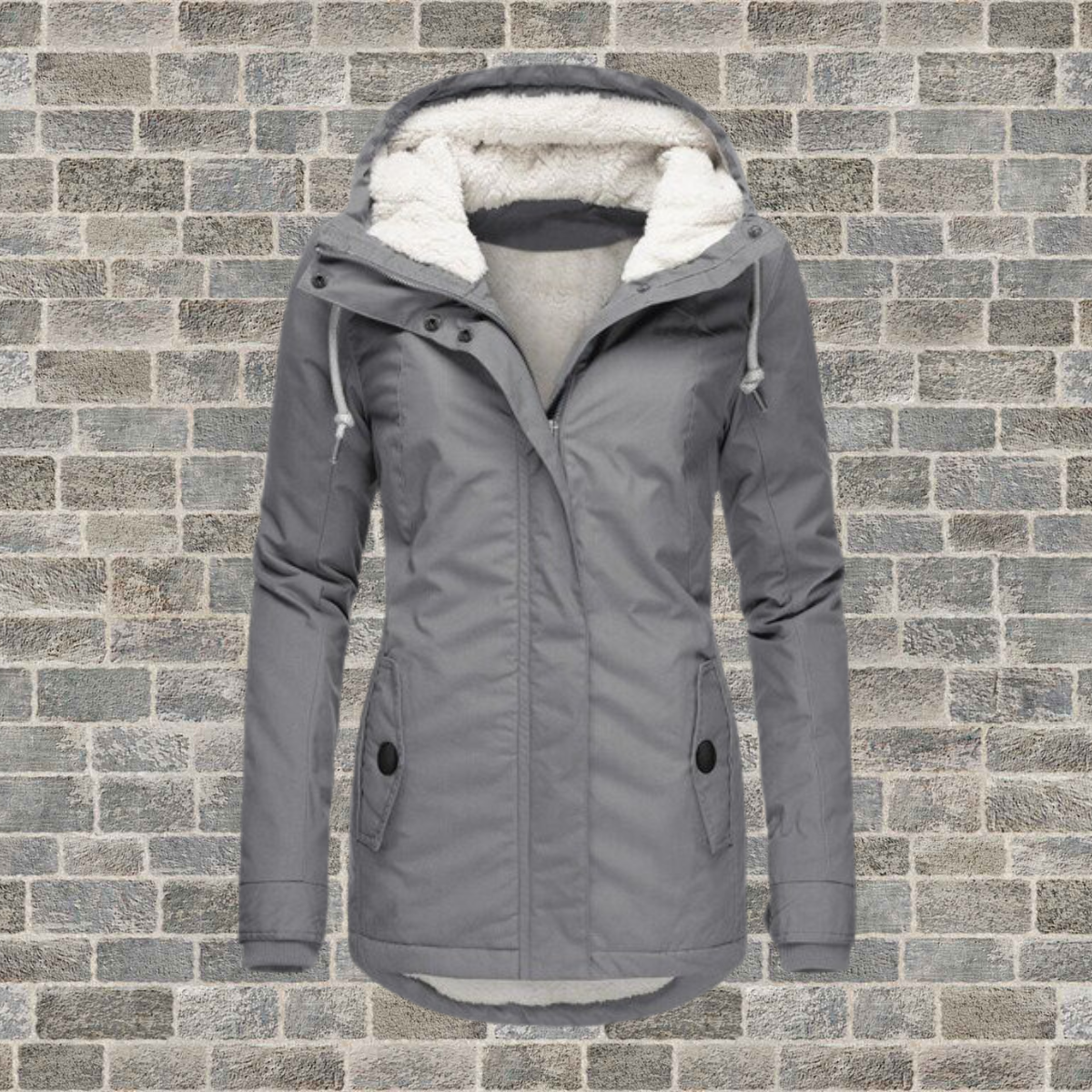Women's Winter Coat | Hooded & Double Fastening 1