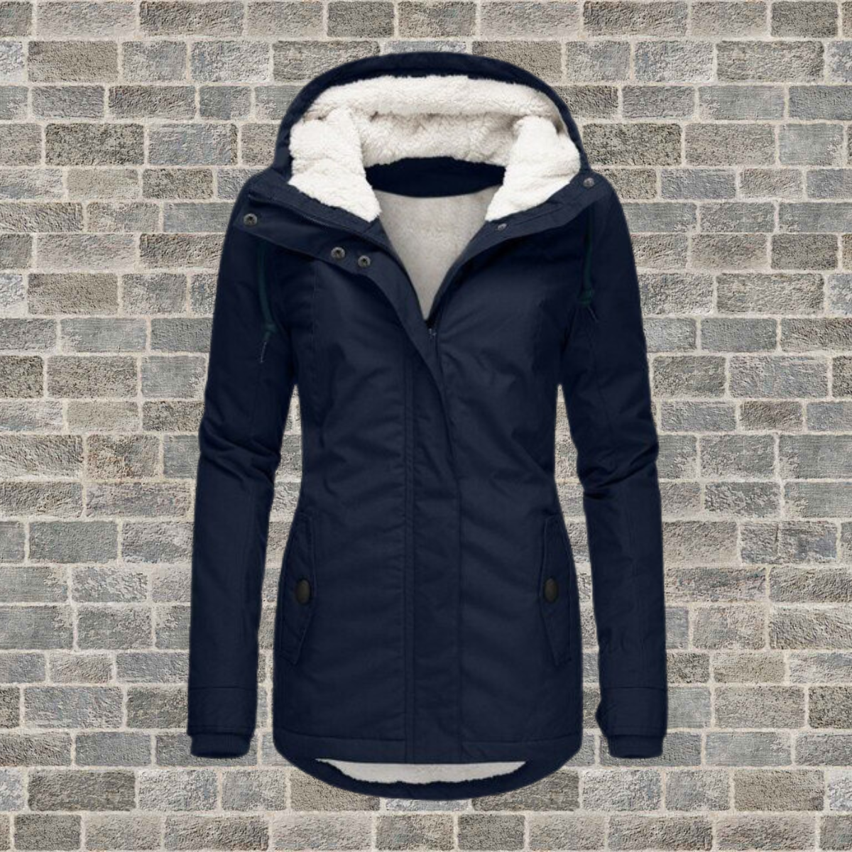 Women's Winter Coat | Hooded & Double Fastening 4