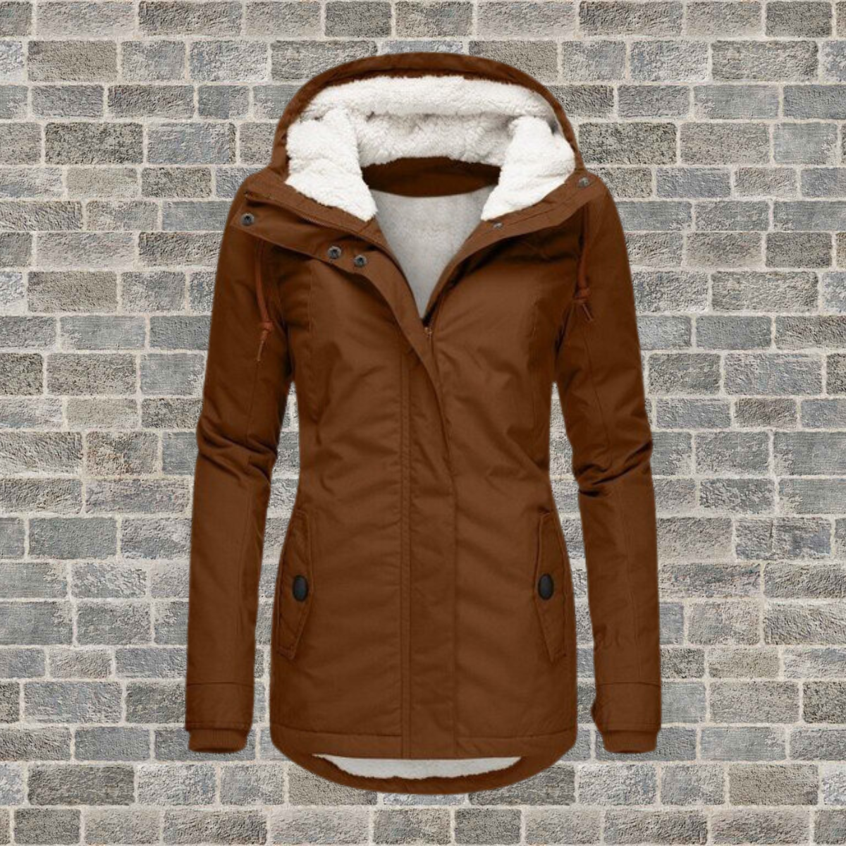 Women's Winter Coat | Hooded & Double Fastening 5
