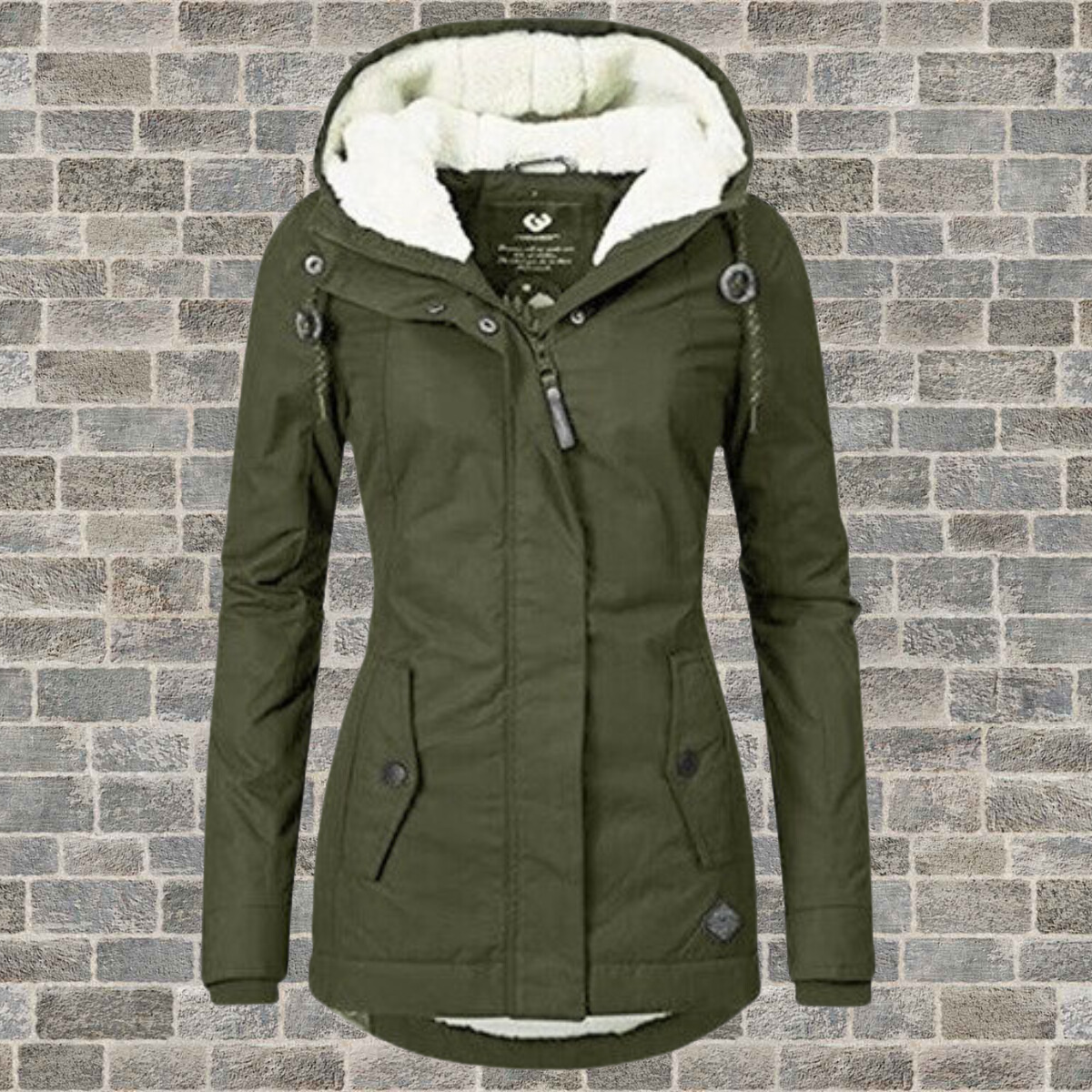 Women's Winter Coat | Hooded & Double Fastening 6