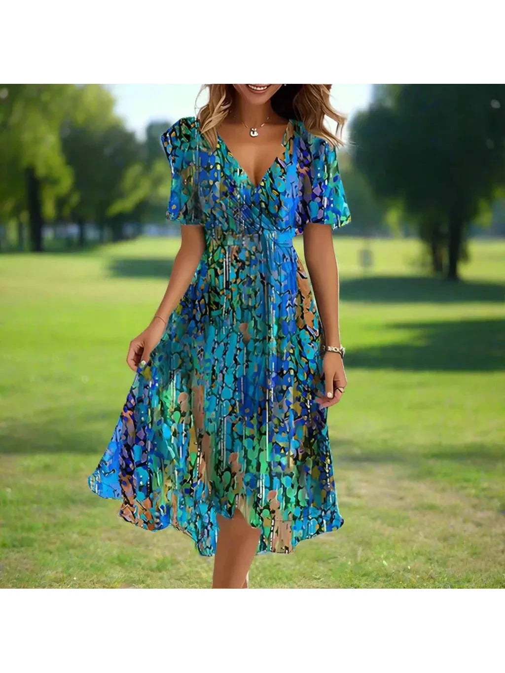 Elvira™ - Printed Summer Dress 1