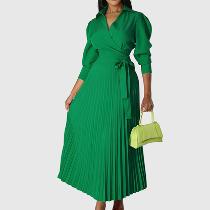 Evelina | Soft Pleated Midi Dress 8