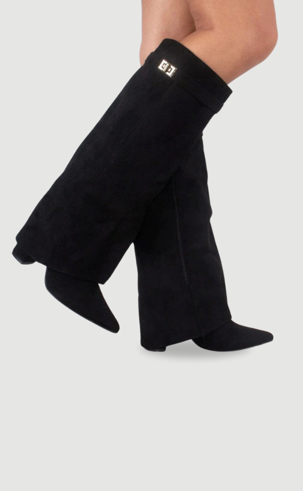 Women's Knee High Boots | Block Heel & Buckle Detail 16