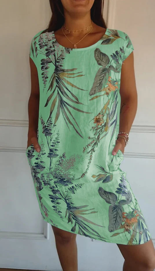 Gloria | Relaxed Fit Women's Summer Dress with Botanical Print 5