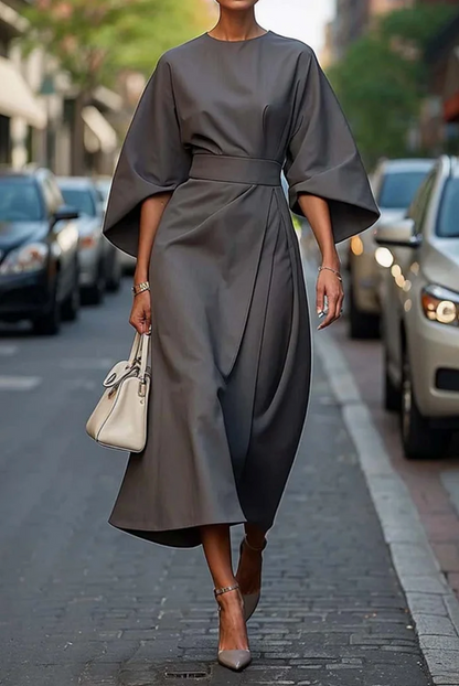 Grace | Elegant Dress with Lantern Sleeves and Belt 5