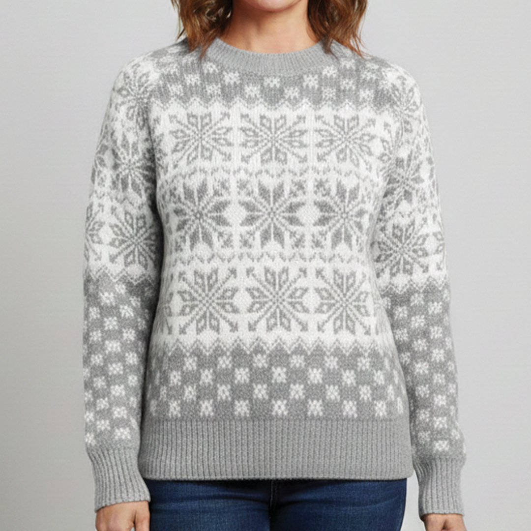 Women's Christmas Sweater | Snowflake Pattern & Cosy Fit 2