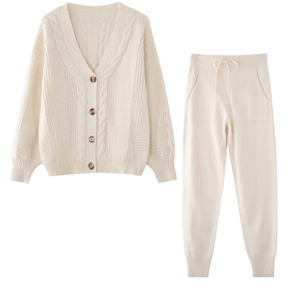 Women's Lounge Set | Button-Up Cardigan & Jogger Set