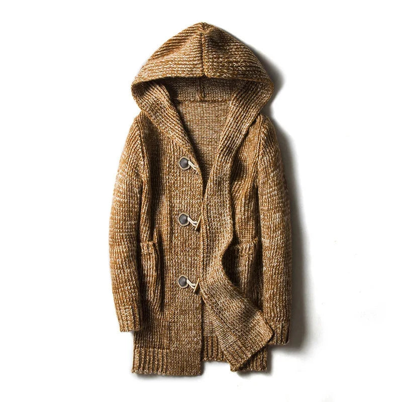 Women's Hooded Knit Cardigan | Toggle Closure & Deep Pockets