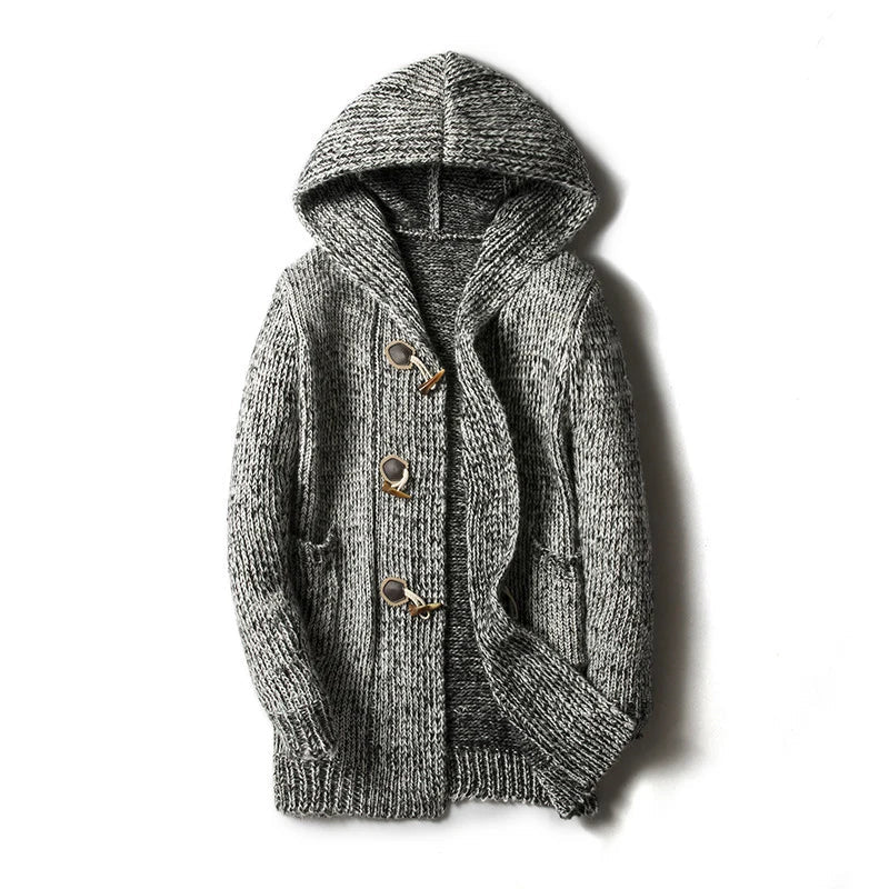 Women's Hooded Knit Cardigan | Toggle Closure & Deep Pockets