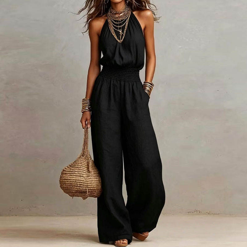 HALTER JUMPSUIT WITH FITTED WAIST 2