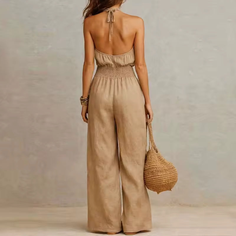 HALTER JUMPSUIT WITH FITTED WAIST 4
