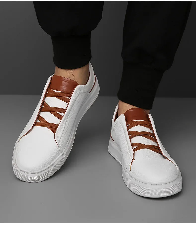 Heritage Leather Crossover Sneakers 3