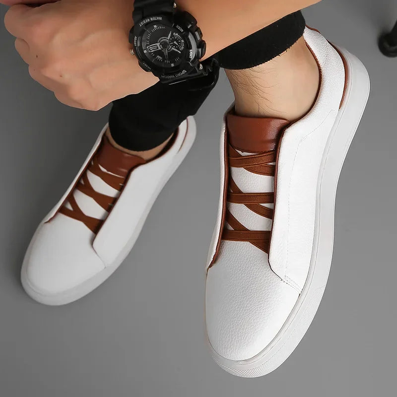 Heritage Leather Crossover Sneakers 4