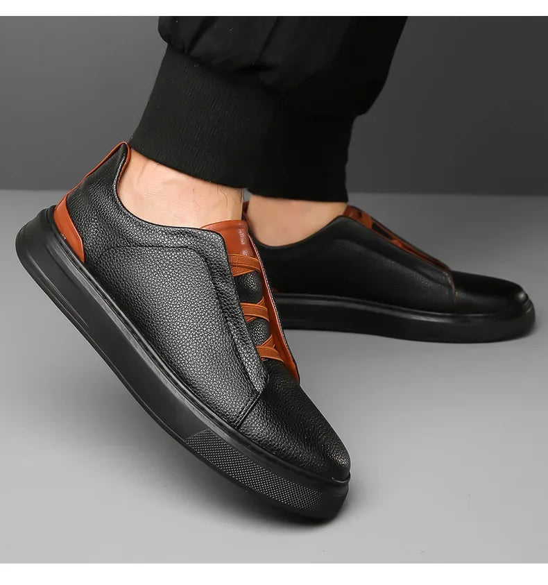 Heritage Leather Crossover Sneakers 7
