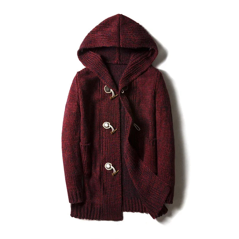 Women's Hooded Knit Cardigan | Toggle Closure & Deep Pockets