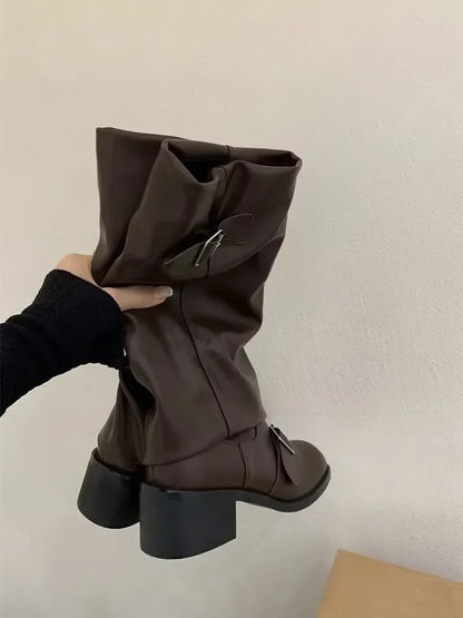 Isabella Knee-High Platform Boots for Chic Style